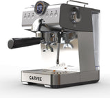 Garvee Máquina De Expreso Semiautomática CM5712-CB, Estilo Italiano, Operación Por Presión, Compacta y Gris, para Hogar y Cocina - Gris Norma Europea