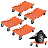 Garvee Rodillo para Ruedas de Coche de Carga Pesada, Capacidad 2268Kg, Acero, Ruedas Direccionales 360°, Antideslizante, Curvado, 60.5x36.6cm, para Coches y SUV - Orange