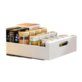 Garvee Organizador de armario extraíble Garvee con película adhesiva nano, estante expandible para despensa con cesta deslizante, 30W x 43D x 8H cm, blanco - Blanco