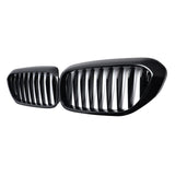 Garvee 2 Rejillas Delanteras Serie 5 G30 G31 G38 2017-2020 Un Listón ABS Negro Brillante