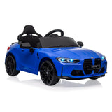 Garvee Coche Eléctrico 12V Licenciado, Control Remoto 2.4G, LED, Música, Material PP y Metal, Seguridad con Cinturón, 3-8 años, Interior y Exterior, Azul - Azul