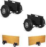 Garvee Plattenwagen Paneltransporter 272 kg Capacidad Ruedas de Goma 25.4CM Acero Resistente Ajustable para Transporte de Placas - Negro