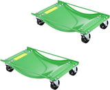 Garvee Juego de 4 Rodillos para Ruedas de Coche 4536 kg Capacidad Acero 9 cm Plataforma 61×38 cm Uso Taller y Garaje