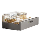 Garvee Organizador de armario extraíble Garvee con película adhesiva nano, estante expandible para despensa con cesta deslizante, 35x43x9 cm ,Gris - Gris