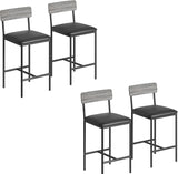 Garvee Sillas De Comedor Juego De 4 Estables Y Duraderas Tapizadas En Gris Para Cocina Y Hogar - Sistema Predeterminado_2