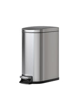 Garvee Basurero De Cocina De Acero Inoxidable 13 Gal, Tapa Suave, Pedal Metálico, Plata, Compacto Para Cocinas Y Espacios Reducidos - Acero Inoxidable