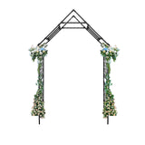 Garvee Arco de Jardín Metálico 240x120cm para Plantas Trepadoras, Resistente al Clima, Estructura de Hierro con Recubrimiento PE, Vintage para Bodas y Patio