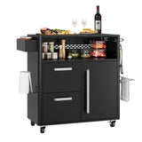 Garvee Carrito de Parrilla Exterior con Almacenamiento, Mesa de Preparación Multifuncional, Acero Inoxidable, Ruedas Universales, Para Barbacoa y Jardín