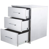 Garvee Cajones para Cocina Exterior 45x46x61cm Acero Inoxidable 304 Sistema Doble Soft-Close Resistente al Clima - 3 Capas