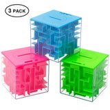 Garvee Caja Rompecabezas Money Maze Juego De Lógica Para Niños Y Adultos, Plástico Resistente, 4 Colores Vibrantes, Portátil Para Viajes Y Fiestas - 