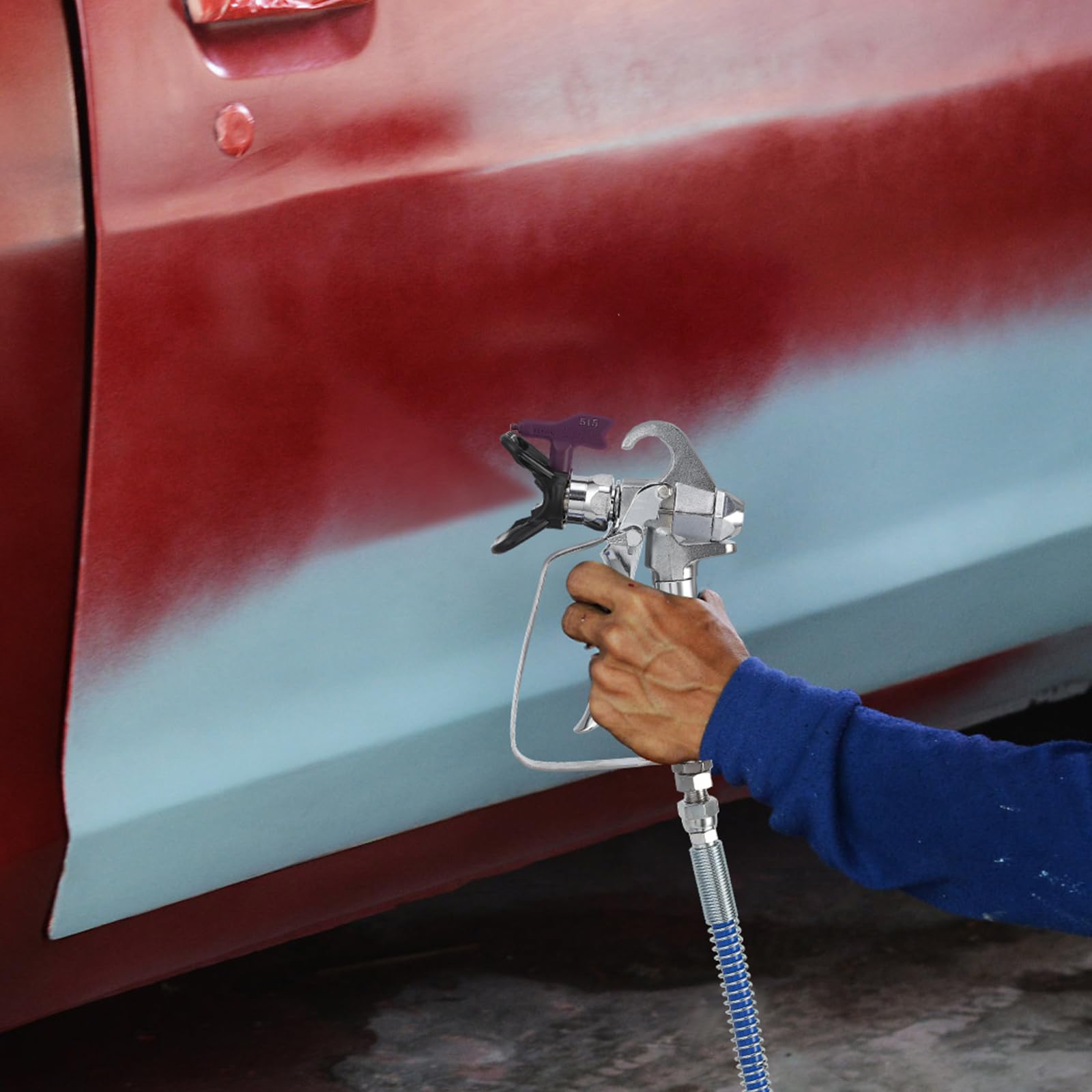 Garvee Pulverizador de Pintura Airless 1010W - Máquina de Pintar Profesional 3000 PSI, Caudal 1.5 L/min con Manguera de 7.5m y Extensión de 50cm para Paredes, Techos y Exteriores