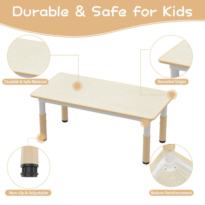 Mesa y sillas seguras para niños