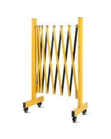 Garvee Guardarraíl de metal expandible 2.44m con 4 Ruedas Portátil para Estacionamientos y Seguridad Vial Amarillo y Negro - Amarillo & Negro/4