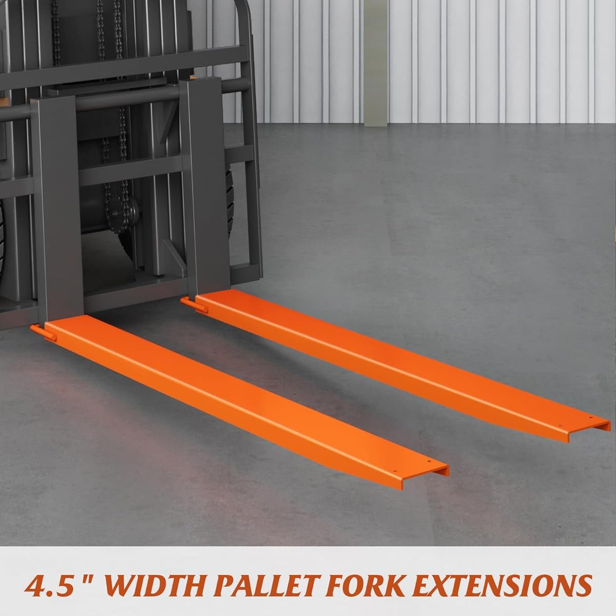 Garvee Extensiones para Horquillas de Palets 213x11 cm, Acero Q345 de Alta Resistencia, Instalación Sin Herramientas, Compatibles con Montacargas,Naranja