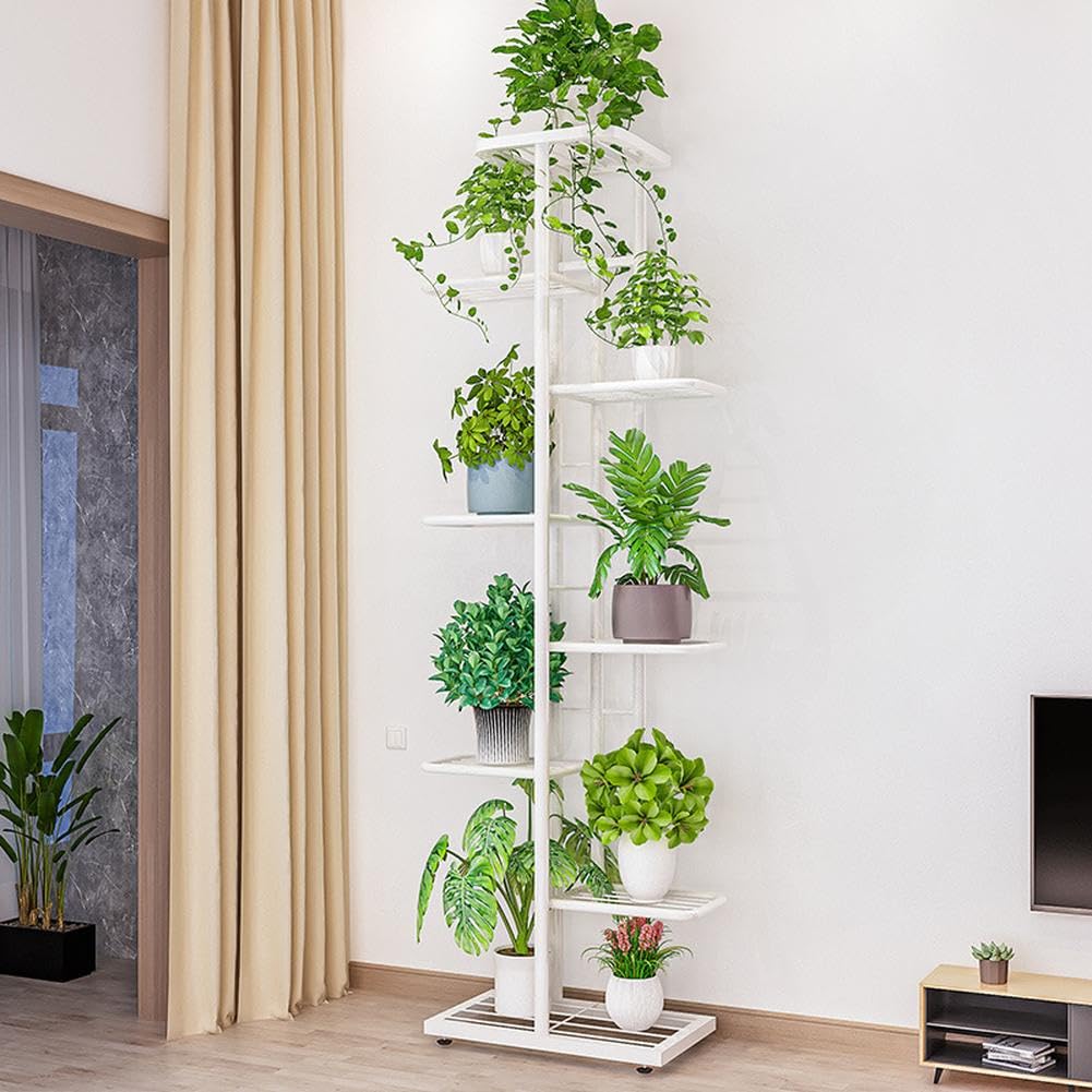 Soporte para plantas de metal de 8 niveles