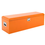 Garvee Caja de Herramientas Naranja de Hierro, Placa Diamante con Llaves de Seguridad, 122×38×38cm para Pickup RV Remolques - Naranja