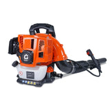 Garvee Soplador de Hojas Mochilero de 2 Tiempos 52CC 2.2HP Potente Flujo 780 CFM Velocidad 270 MPH Material Plástico para Jardineros y Propietarios de Hogares Mantenimiento de Jardines y Exteriores Naranja y Negro - Naranja & Negro
