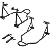 Garvee Soporte Elevador para Motocicleta 386 kg Ajustable Hierro Resistente Antióxido Taller y Hogar - Negro