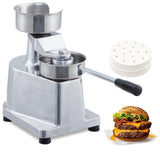 Garvee Prensa para Hamburguesas de 10 cm con Palanca, Acero Inoxidable y Aluminio, 500 Papeles Incluidos, Plata - Plata