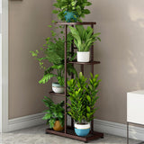 Garvee Estantería de plantas de esquina de 4 niveles de metal para plantas de interior para sala de estar, jardín, balcón, dormitorio 53 cm - Negro