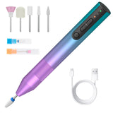 Garvee Taladro De Uñas Inalámbrico 650mAh Motor 20,000 RPM Aluminio Gradient Green Kit 6 Brocas Manicura Acrílica Y Gel Sin Cables