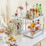 Garvee Organizador Bajo Fregadero 2 Niveles Ajustable ABS con Ruedas para Baño y Cocina, Versátil, Durable