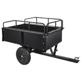 Garvee Remolque Volquete ATV/UTV 750LB Acero Multiusos Jardín Agricultura, Volcado Manual y Pedal, Gran Capacidad