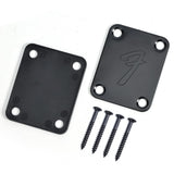 Garvee Placas De Cuello De Guitarra Eléctrica Vintage Con Tornillos Para Guitarras Y Bajos Negro - Negro
