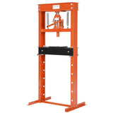 Garvee Prensa Hidráulica de Taller 20 T Marco en H Altura Ajustable Acero Reforzado para Taller Profesional - Naranja