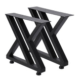 Garvee Patas de Mesa de Metal 40×45 cm - Soporte Resistente Ajustables Hierro Forjado Negro para Comedor y Jardín