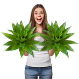 Garvee Set de 2 Plantas Artificiales de Tequila de 29 Hojas Realistas para Decoración de Jardín y Exterior Verde - Verde