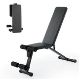 Garvee Banco De Pesas Ajustable Plegable Para Gimnasio En Casa, Multi-Posicin, Acero Reforzado, Ahorra Espacio, Negro