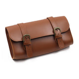 Bolsa para bicicleta Garvee retro de cuero PU, impermeable, artesanal, organizadora, bolsa de sillín, marrón 22x10x5.5 cm, para viajeros y tiempo libre