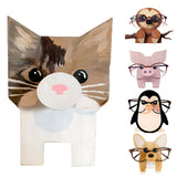 Garvee Brillenhalter De Madera En Forma De Gato, Soporte Para Gafas, Decoración De Escritorio, Hogar Y Oficina, Diseño Animal - Gato
