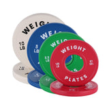 Garvee Placas Fraccionales de Peso 0.6-4.5 kg con Revestimiento de Goma para Entrenamiento en Gimnasio y Hogar, Núcleo de Acero, Ajuste Universal 5 cm Color Codificado - Juego Multicolor 37.5 Lb