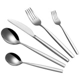 Garvee Juego De Cubiertos De Acero Inoxidable 30 Piezas Para 6 Personas, Acabado Espejo, Diseño Ergonómico, Resistente A La Corrosión, Apto Para Lavavajillas, Hogar Y Eventos - Plata