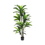 Garvee Planta Artificial Dracaena Realista Sin Riego Plástico Maceta Decoración Hogar Oficina Verde - Verde