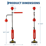 Garvee Bolsa De Boxeo Con Bola De Velocidad, Altura Ajustable 106-205cm, PU, Base De Acero Resistente, Base Portátil Con Ventosa, Entrenamiento En Casa