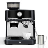 Garvee Máquina De Café Italiana Semiautomática Acero Inoxidable Negra 20 Bar Vaporizador 1400W 1.5L Ideal Hogar - Negro