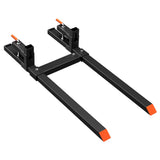 Garvee Horquillas para Palets 109 cm con Doble Tuerca, Acero Reforzado 907 kg para Tractor y Cargadora, Naranja - Naranja(Pro)