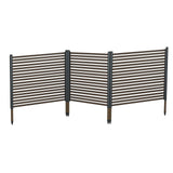 Garvee Valla de Jardín de Metal de 2.7 Metros, Set de 3 Paneles Decorativos Resistentes para Protección de Huertos y Macizos de Flores, Color Marrón - Marrón