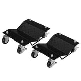Garvee Juego de 2 Dolly para Ruedas de Coche 2722 kg Capacidad Acero Resistente con Frenos para Taller y Garaje Ruedas Giratorias 360°