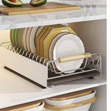 Garvee Organizador Extraíble Para Gabinete Con Estantes De Deslizamiento Pesado, Acero Carbono, Adhesivo Y Mango De Madera, Blanco, Tamaño Único, Cocina Y Baño - Blanco 1 de Alambre Redondo Extraíble