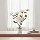 Garvee Árbol Artificial de Magnolia 61 cm 2 Pack, Maceta Blanca Estable, Decoración Interior y Eventos, Realista, Sin Mantenimiento - White