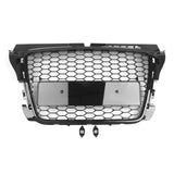Garvee Rejilla Delantera Estilo RS para Audi A3 8P 2008-2012, ABS Negro Brillante, Look Deportivo, Reemplazo Directo
