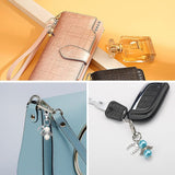 Garvee Juego de 24 Llaveros de Ángel de la Guarda con Perlas, Aleación de Zinc Duradera, con Cadenas y Fundas de Organza Transparentes, Personalizables, para Bodas y Bautizos