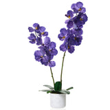 Garvee Árbol Artificial Magnolia 79 cm 2 Piezas con Maceta Blanca para Decoración Interior y Eventos, Realista y Sin Mantenimiento - Purple