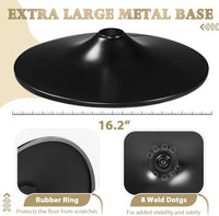 Garvee Juego de 4 Taburetes de Bar Giratorios de Hierro y PU, Altura Ajustable 61-81cm, Marrón, Respaldo Alto Reposapiés Metal para Cocina Isla y Barra