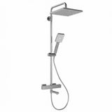 Garvee Duschsystem con Termostato Seguro y Antical, Regadera XXL 30x20 cm, 3 Modos de Chorro, Acero Inoxidable Ajustable, Manguera PVC Flexible, Baño Moderno - Cromado