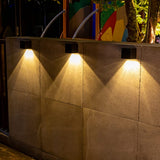 Garvee Luz Pared Solar Ajustable IP65 Impermeable Sin Cable Color Calido+RGB para Jardín Cerca
